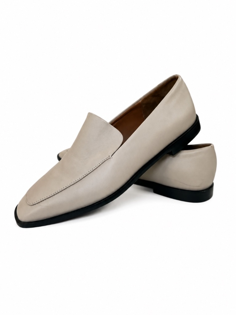 ATP Atelier Loconia Beige Leather Loafers Minimalist Italian Luxe Slip On Flat